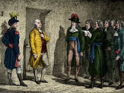 Dominique Joseph Garat notifiant au roi Louis XVI la sentence de mort le 20 janvier - Anonymous Anonymous