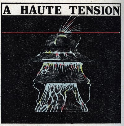 Conduites électriques : conduite haute tension. Illustration anonyme de 1925. Collection privée. - Anonymous Anonymous
