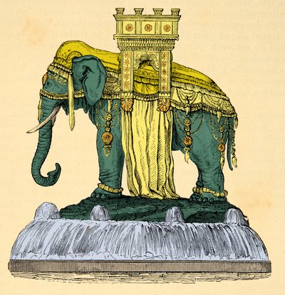Projet de fontaine éléphant sur la Place de la Bastille, démolie en 1840 - Anonymous Anonymous