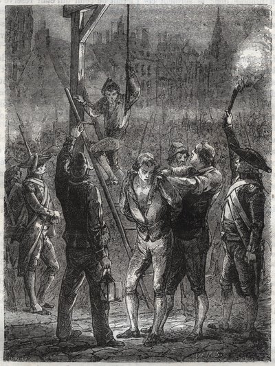 Exécution de Thomas de Mahy (1744-1790), Marquis de Favras - Paris, le 19 février - Anonymous Anonymous