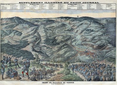 Première Guerre mondiale 1914-1918. Vue générale du champ de bataille de Verdun du 21 février au 19 décembre - Anonymous Anonymous