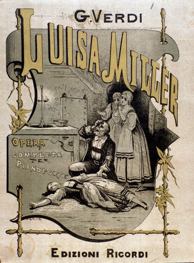 Frontispice de la partition musicale de Luisa Miller, opéra de Giuseppe Verdi - Anonymous Anonymous