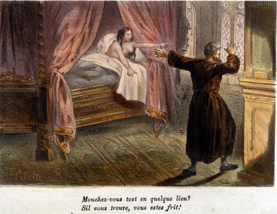 Scène galante : Moine, en compagnie d