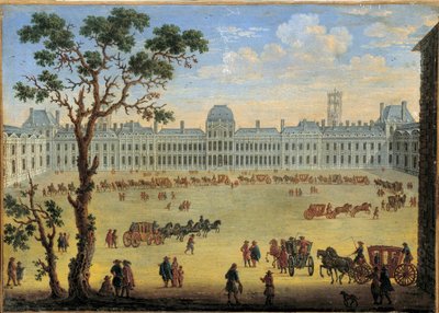 Vue imaginaire du Palais et du Parc des Tuileries. Peinture anonyme. XVIIe siècle - Anonymous Anonymous