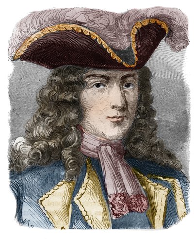 Jean-Bernard Louis de Saint Jean, Baron de Pointis (1645-1707), amiral et corsaire français. Gravure du XIXe siècle. Collection privée. - Anonymous Anonymous
