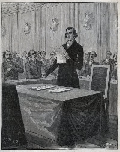 Jean-Baptiste André Dumas (1800-1884) chimiste français présente à l