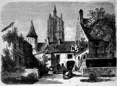 La maison au Mans par Paul Scarron (1610-1660), écrivain français. Gravure du 19e siècle. - Anonymous Anonymous