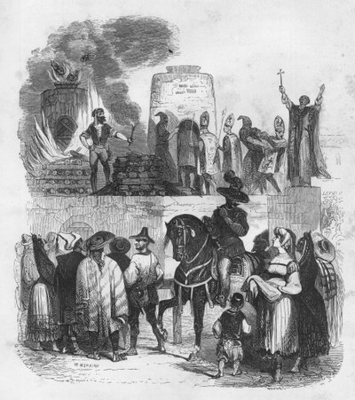 Le Brûloir - brûlé vif - mort par le feu - Illustration dans « Mystères de l