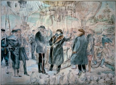 Départ de Léon Gambetta pour Tours sur l