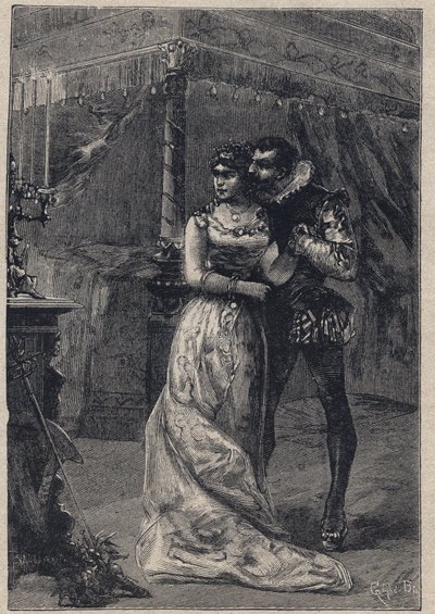 Lucrezia Borgia avec son premier mari Giovanni Sforza d