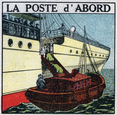 Courrier: navire livrant du courrier à bord d