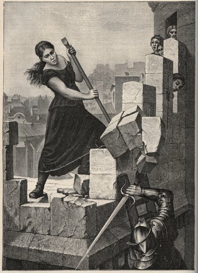 Marguerite Catherine Ponsoye alias Margot Delaye ici en mai 1570 défendant la ville de Montélimar (France) contre l