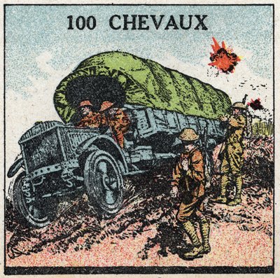 Traction mécanique : camion militaire jusqu