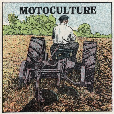 Traction mécanique : culture de la moto. Illustration anonyme de 1925. Collection privée. - Anonymous Anonymous