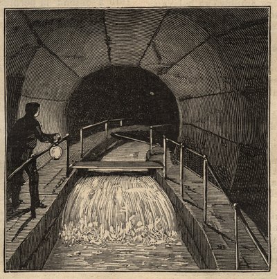 Réservoir de Ménilmontant - Paris - 1890 - gravure 1890 - Anonymous Anonymous