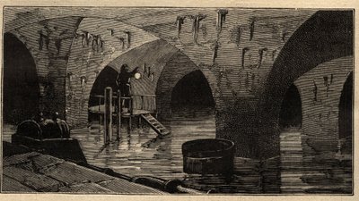 Réservoir de Ménilmontant - Paris - 1890 - gravure 1890 - Anonymous Anonymous