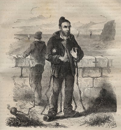 Militaires condamnés au bagne de Toulon au XIXe siècle. Gravure dans "Histoire des bagnes depuis leur création à nos jours" (1877) par Pierre Zaccone (1817-1895). Collection privée. - Anonymous Anonymous