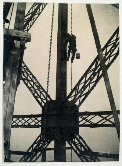Peintre sur la Tour Eiffel en 1889, Paris - Anonymous Anonymous