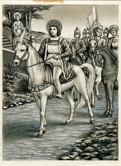 Image pieuse : Le roi Saint Louis pendant la croisade - Anonymous Anonymous