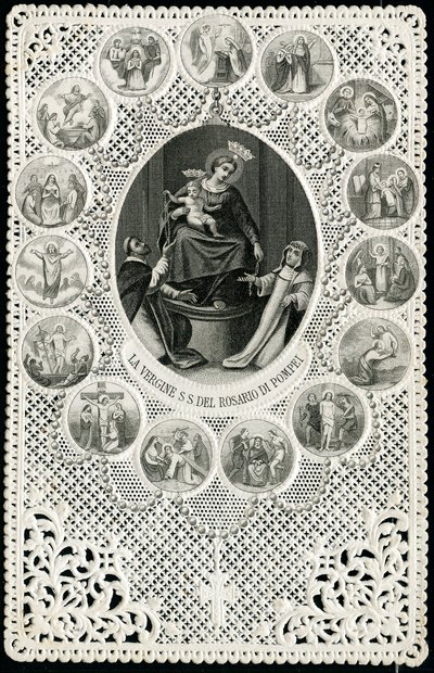 Image pieuse : Notre-Dame du Rosaire de Pompéi (gravure) - Anonymous Anonymous