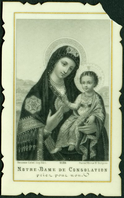Image pieuse : Notre-Dame de Consolation (impression) - Anonymous Anonymous