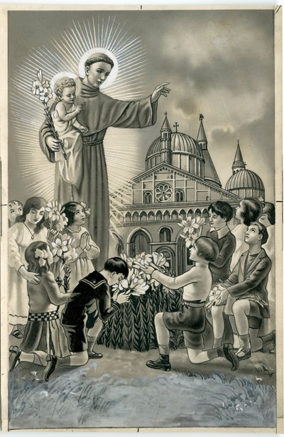 Image pieuse : Saint Antoine de Lisbonne - Anonymous Anonymous