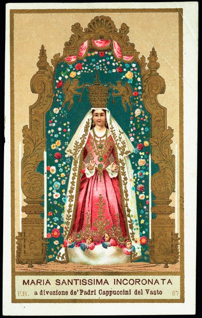 Image pieuse : La Très Sainte Vierge couronnée - Anonymous Anonymous