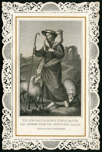 Image pieuse : le Bon Pasteur (gravure) - Anonymous Anonymous