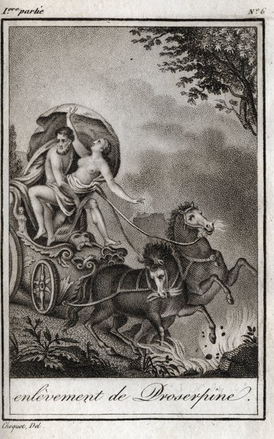 Pluton (Hadès) emmène Perséphone (Proserpine) devant sa mère, Cérès (Déméter), et l