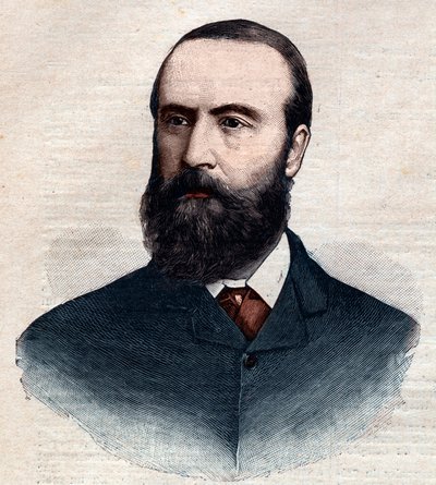 Portrait de Charles Stewart Parnell (1846-1891), homme politique irlandais. Gravure dans « Le petit Parisien » de 1891. Collection privée. - Anonymous Anonymous