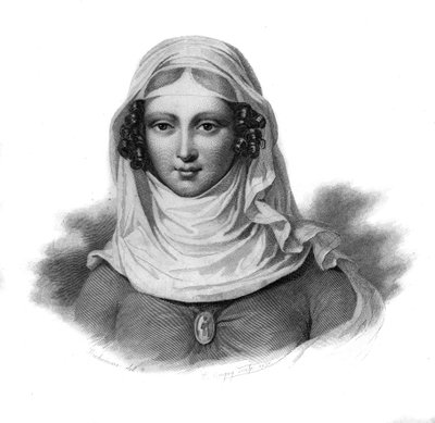Portrait de Clémence Isaure, dame de Toulouse qui aurait vécu au 14e siècle dans 