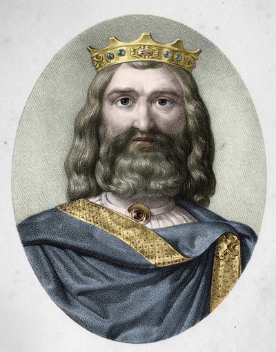 Portrait de Clovis Ier (v. 466 - 511) roi des Francs - Anonymous Anonymous