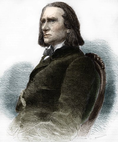 Portrait de Franz Liszt, pianiste et compositeur hongrois (1811 - 1886) - Anonymous Anonymous