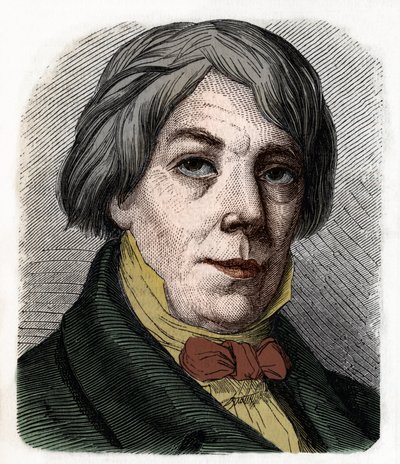Portrait de Franz Xaver Peter Joseph Schnyder von Wartensee, compositeur et pédagogue suisse (1786-1868). Gravure de 1855. - Anonymous Anonymous