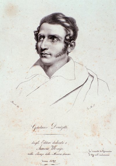 Portrait de Gaetano Donizetti (gravure) - Anonymous Anonymous
