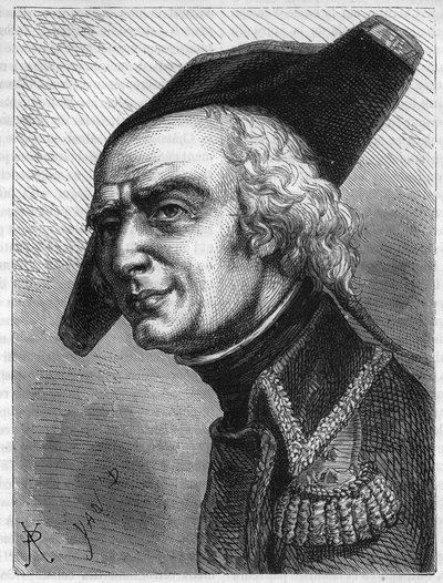 Portrait du général Luc Siméon Auguste Dagobert (1736-1794). Gravure de 1866 dans « Histoire de la Révolution française » par Adolphe Thiers. Collection privée. - Anonymous Anonymous