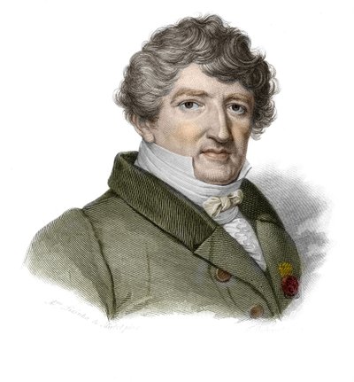 Portrait de Georges Cuvier (1769-1832), paléontologue français dans "Portraits et histoire des hommes utiles : hommes et femmes de tous pays et de toutes conditions, qui ont acquis des droits à la reconnaissance des hommes" publié et propagé par la Société - Anonymous Anonymous