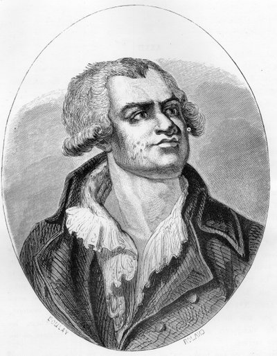 Portrait de Georges Danton (1759-1794) orateur et homme politique - Gravure de 1863 dans « Le Livre Rouge - Histoire De L
