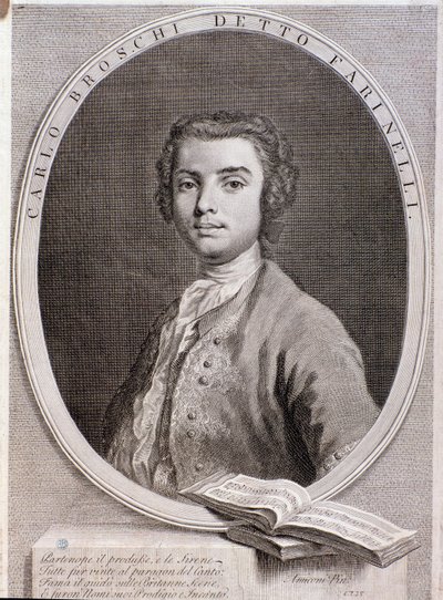 Portrait du castrat italien Carlo Broschi dit Farinelli (Gravure. 1735) - Anonymous Anonymous