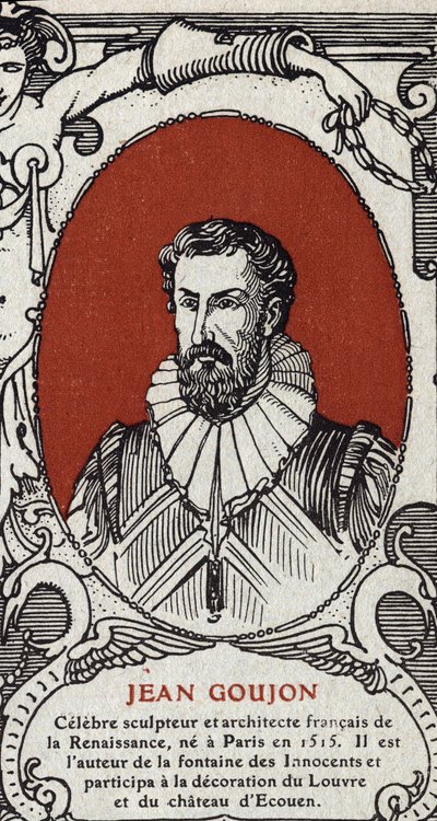 Portrait de Jean Goujon (1510-1567), sculpteur et architecte français. Gravure de 1914. Collection privée - Anonymous Anonymous