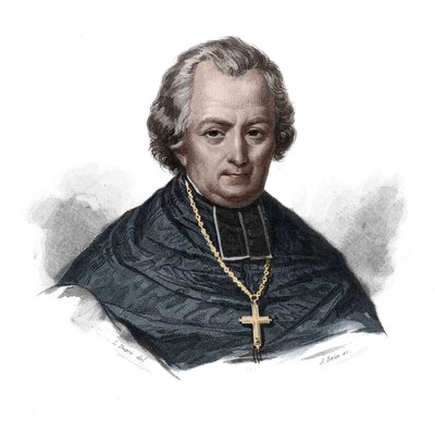 Portrait de Jean Lefebvre de Cheverus (1768-1836) cardinal français, archevêque de Bordeaux dans 