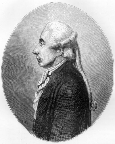 Portrait de Jean Sylvain Bailly (1736-1793) savant et homme politique, maire de Paris de 1789 à 1791 - Gravure de 1863 dans "Le Livre Rouge - Histoire De L