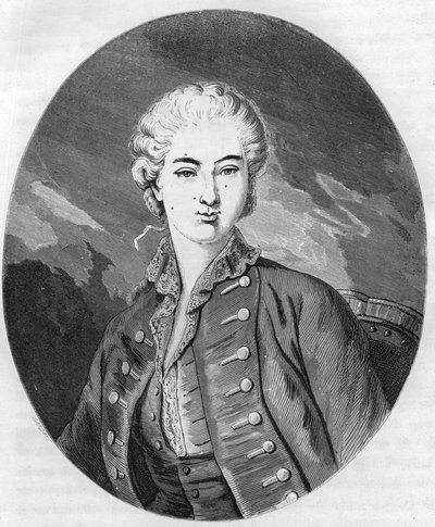 Portrait de Jeanne Bécu, comtesse (ou Madame) du Barry (1743-1793), dernière maîtresse de Louis XV - Gravure de 1863 dans « Le Livre Rouge - Histoire De L