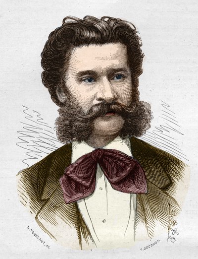 Portrait de Johann II Strauss Jr. (1825-1899), musicien autrichien - Anonymous Anonymous