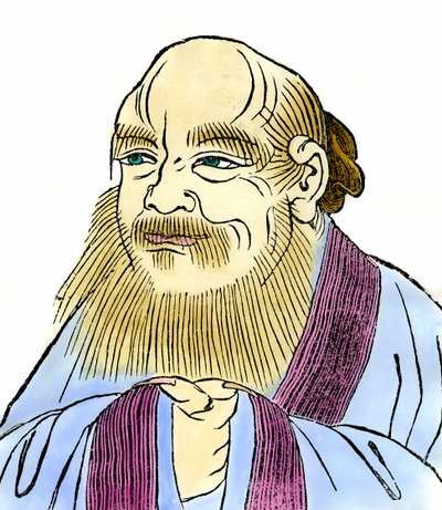 Portrait de Lao Tseu (605 - 520 av. J.-C.) philosophe chinois - Anonymous Anonymous