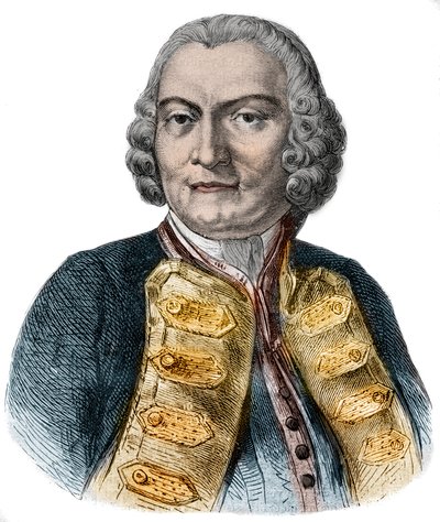 Portrait de Lord George Anson (1697-1762) amiral britannique et riche aristocrate connu pour son tour du monde - Anonymous Anonymous