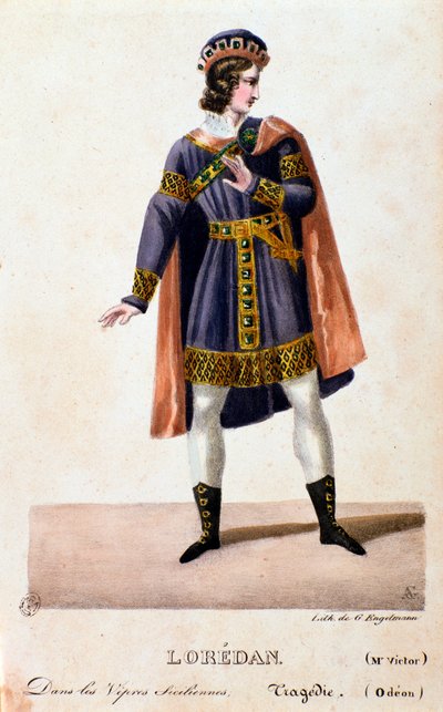 Portrait de Loredan dans Les Vêpres siciliennes (I vespri siciliani) opéra de Giuseppe Verdi - Anonymous Anonymous