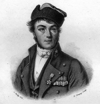 Portrait de Louis Brune (1807-1843) sauveteur de Rouen dans « Portraits et histoire des hommes utiles : hommes et femmes de tous pays et de toutes conditions, qui ont acquis des droits à la reconnaissance des hommes » publié et propagé par la Société Monty - Anonymous Anonymous
