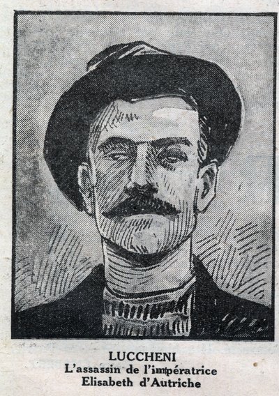 Portrait de Luigi Lucheni (1873-1910), anarchiste italien, assassin en 1898 d