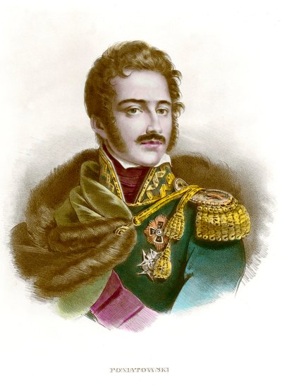 Portrait du Maréchal Joseph (Jozef) Antoni Poniatowski (1763-1813) Officier polonais. Gravure du 19e siècle Collection privée - Anonymous Anonymous
